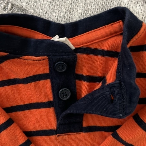 Crazy 8 Orange and Blue Striped Knit Long Sleeve Sweater - 3-6 Months - Picture 2 of 9